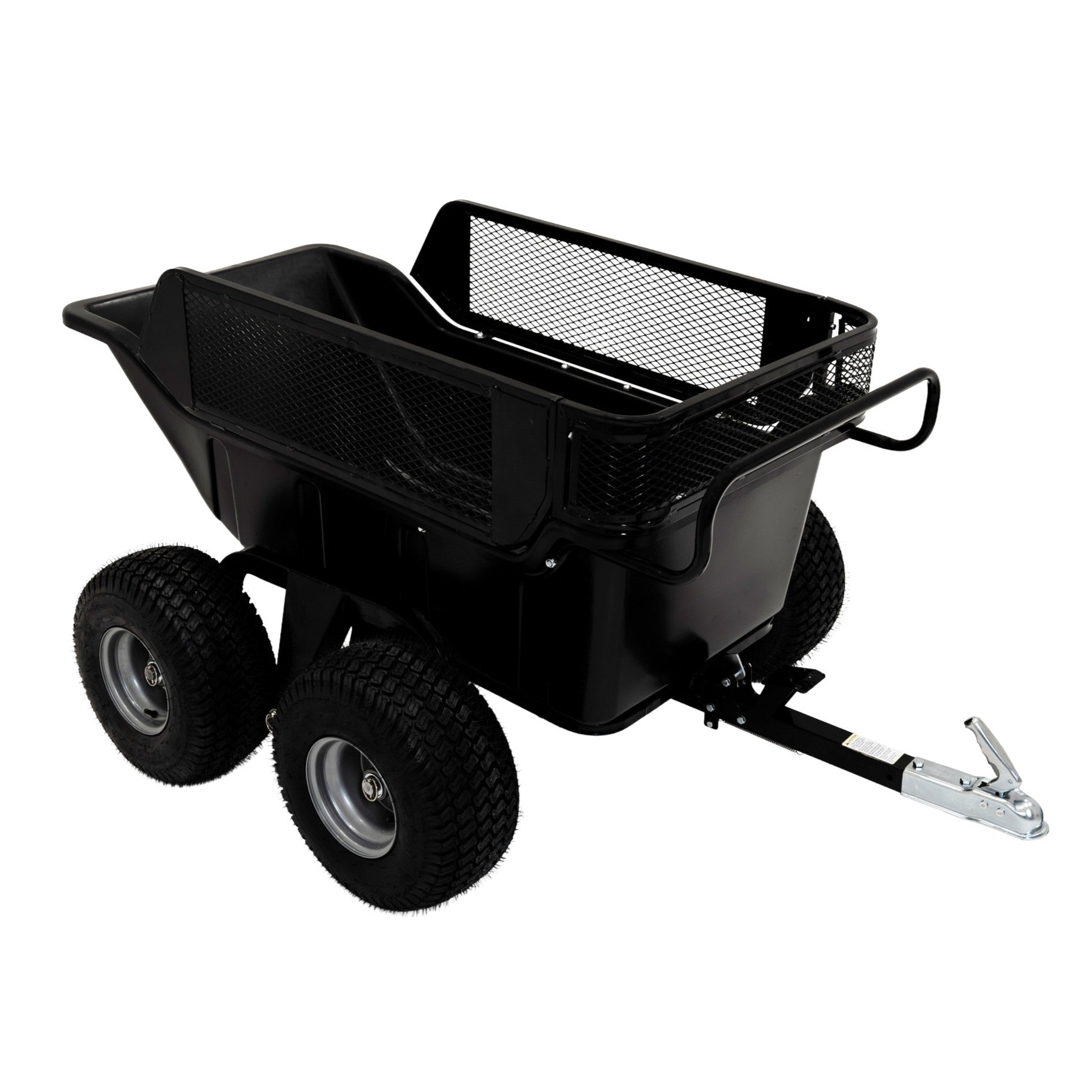 Q-Rax Rimorchio Ribaltabile 4 Ruote 680kg con Sponde Rete