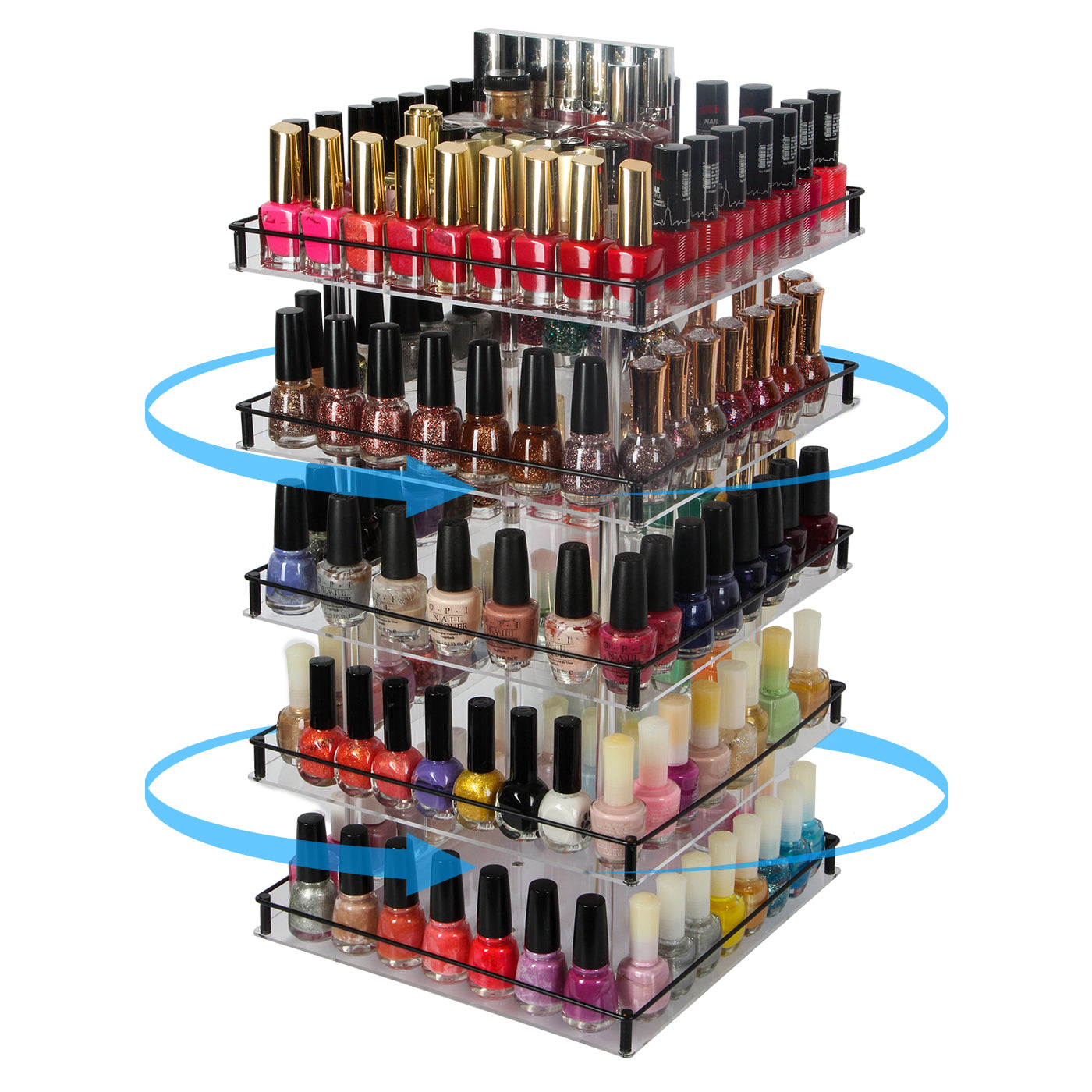Jackcube Design Makeup Espositore Smalti Girevole 5 Piani Acrilico 360°