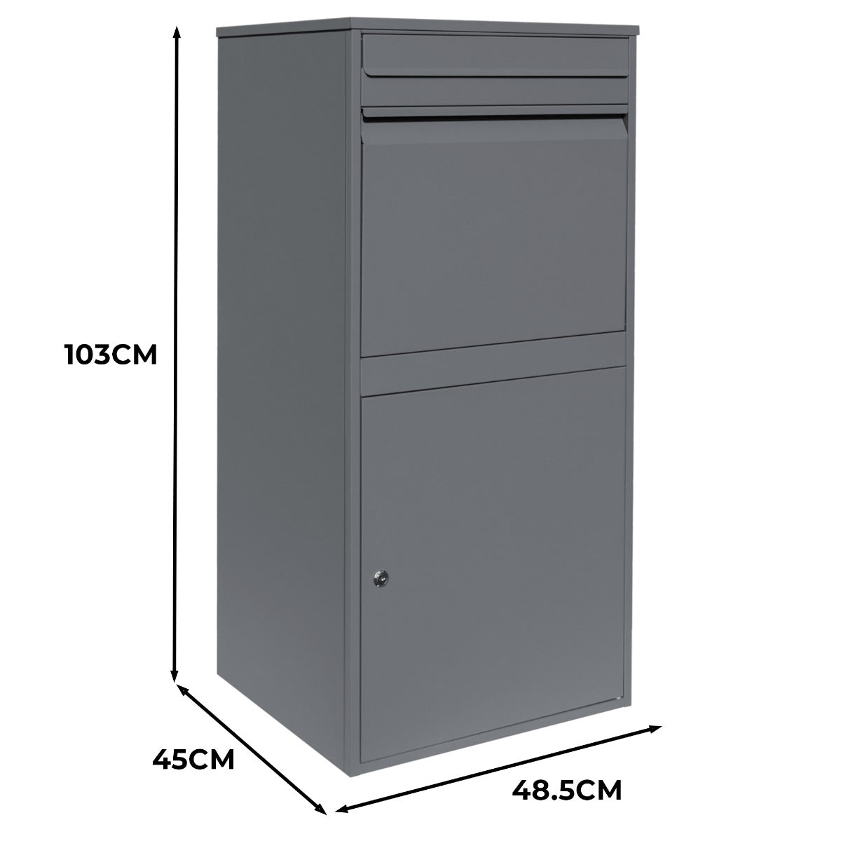Q-Rax Cassetta Postale XL Antifurto Pacchi Grigio