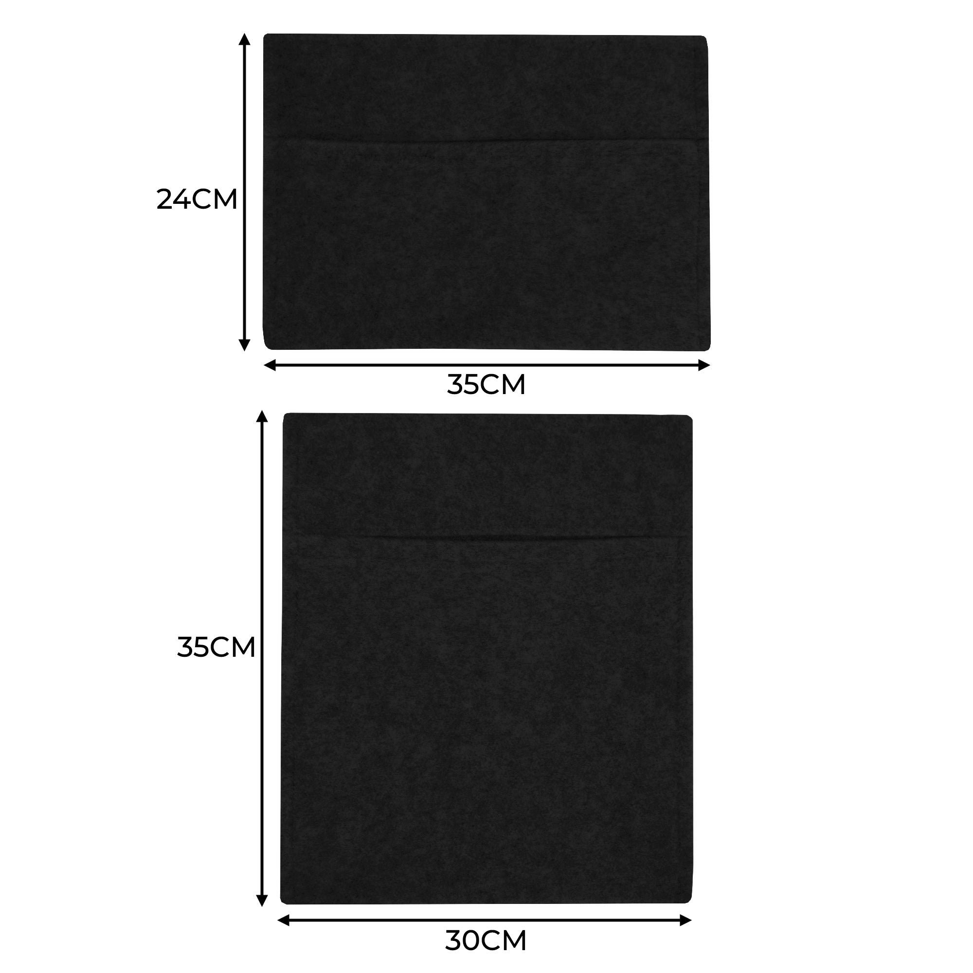 Q-Rax Tasche Portaoggetti Nero set 2 pezzi polipropilene auto